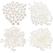 300pcs White Abs Pearl-Like Small Beads for DIY Jewelry Crafts, Bracelets, Earrings and Hair Accessories