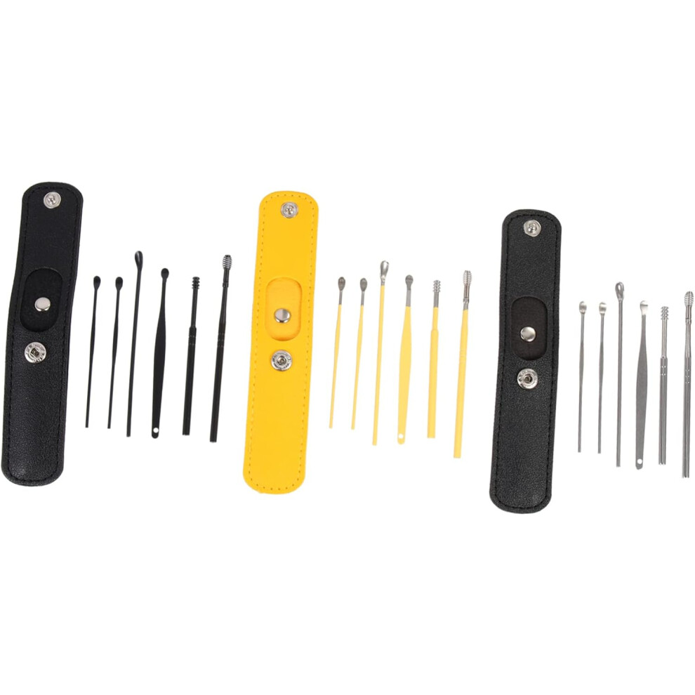 Hkhbjs 6Sets Earwax Removal Kit Stainless Steel Ear Cleaner Earpick Spoon And Spring