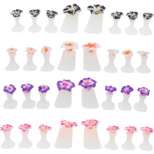 32 Stück Silikon-Zehenspreizer mit Blumenmuster, Zehenspreizer für Pediküre und Nagellack für Damen