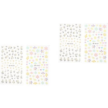 4 Bögen Maniküre DIY-Nagelaufkleber Marguerite Nagelsticker Nageldekoration für Mädchen Vintage-Klebeband