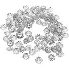 300 pezzi di tappi terminali in metallo filigranato a forma di fiore vintage per la creazione di gioielli, collane, bracciali e lavori fai da te.