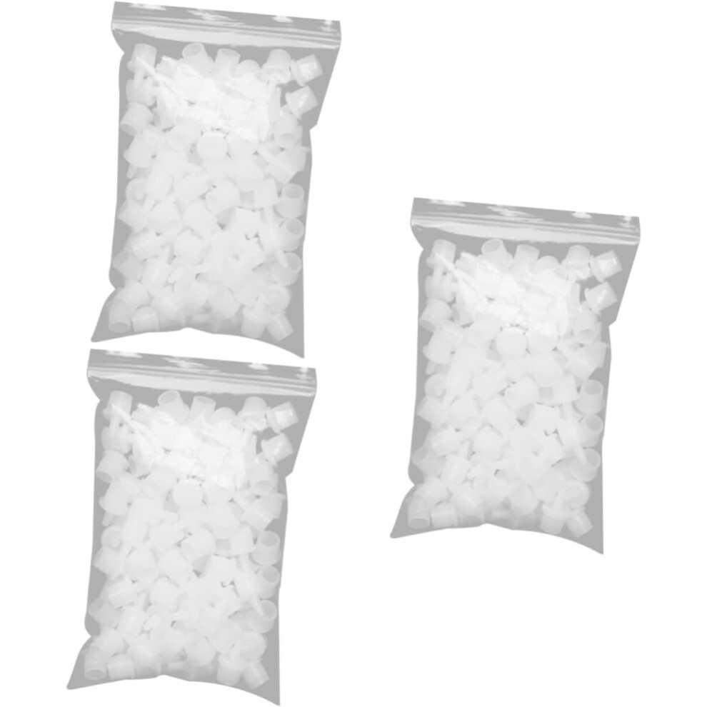 Hkhbjs White 300Pcs Glue Tips For Eyelash Nail Glue Micro Bottle Caps Applicator For Eyelash Application Scenario