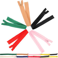 30 Stück Harzreißverschlüsse zum Nähen, verschiedene Farben, 40 cm, geschlossen, grobe Zähne, Bekleidungsreißverschlüsse