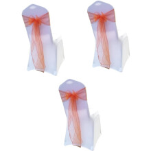 30 Stuhlhussen mit Schleifenmuster aus einfarbigem Satin für Hochzeiten, Hotels, Bankette und Partydekorationen