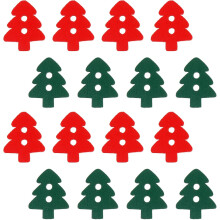 300 Stück handgefertigte Nähzubehörteile: Weihnachtsknöpfe aus Holz