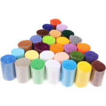 Conjunto de fios de bordado pré-cortado de 30 cores para tapete de bricolagem e crochete, fio de lã macio espesso para artesanato