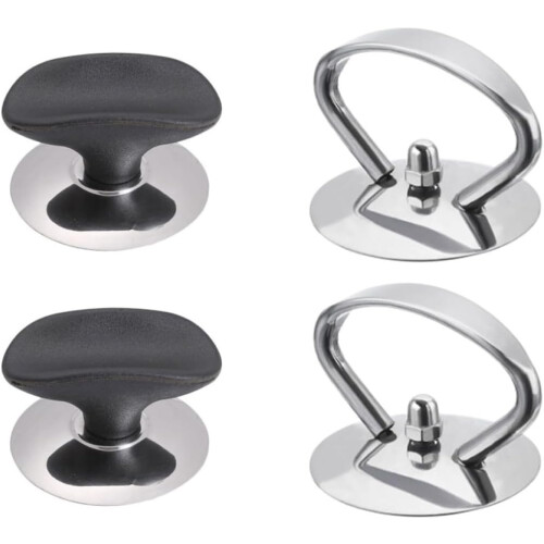 4pcs Pot Lid Knobs Replacement Handles for Pots and Pans Stainless Steel Bakelite Universal