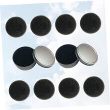 1 Set Make-up-Pinselreinigungsschwämme, schnelltrocknend, Reinigungsbox, einlagige Ersatzschwämme