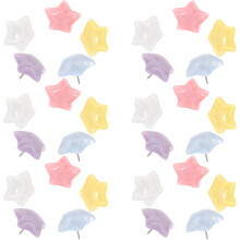 30pcs Five-Pointed Star Thumbtacks Candy Shaped Push Pins para placa de boletins Penduras de parede Memo Sala de aula Escritório