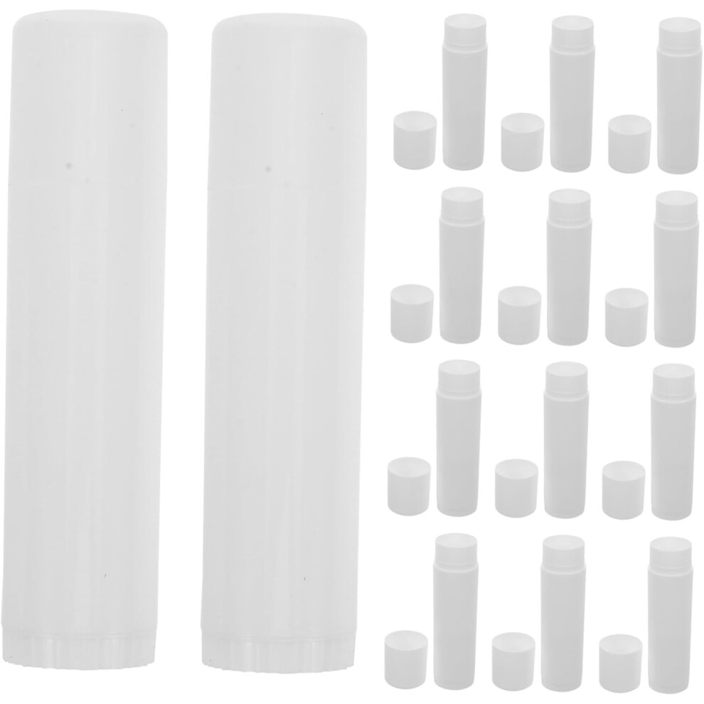 Hkhbjs 30Pcs Empty Rotatable Lip Balm Tubes Lipstick Holders Plastic Lip Gloss Containers Refillable For Diy Crafts Beauty Clubs