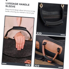 Luggage Handle Cover Set 2pcs Handbag Grip Protective Leather Strap Wrap