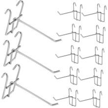 30 ganchos multifuncionales de hierro plateado para cocina y taller. Fáciles de enganchar sin necesidad de fijar la malla.