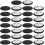 30pcs Black Fabric Covered Round Buttons 25mm Sewing Buttons 1