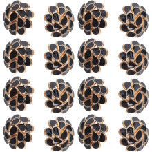 30 boutons ronds en métal à motif floral vintage de 20 mm pour la couture