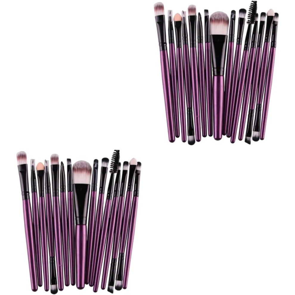 Hkhbjs 30Pcs Plastic Handle Nylon Bristles Makeup Brush For Cosmetics Blush Application Professional Cosmetics Brush Kit
