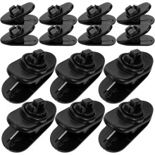 30 Stück Mikrofonklemmen, Ansteckmikrofonhalter, kleine Mikrofonklemmen aus schwarzem ABS-Material