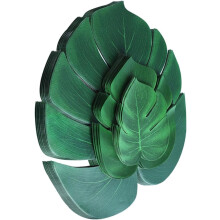 100 Stück grüne künstliche Monstera-Blatt-Tischsets, rutschfeste Stofftischsets, reißfest