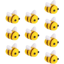 30pcs Wool Felt Bee Balls for Bee Themed Party Decoration and Costume Accessories