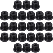 Mikrofonstativadapter, 30 Stück, 3/8" auf 5/8" Außengewinde für Mikrofonklemmen und Stativhalterungen, schwarzer Kunststoff