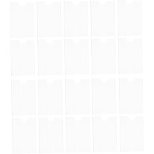 30 Stück Etikettenhalter für Büroklammern, transparente Briefpapier-Regaletiketten