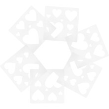 30pcs Coração Stencil Desenho Modelo Plástico Stencils reutilizáveis para Artesanato Pintura Decorações do Dia dos Namorados