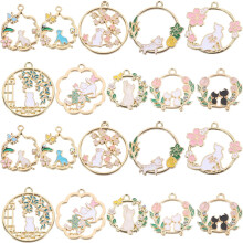 30 rosa Katzenanhänger aus Metalllegierung – DIY-Schmuckbastel-Accessoires für Katzenliebhaber – Niedliche Mini-Deko-Accessoires