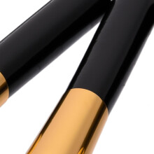 Kit de 3 applicateurs de poudre de maquillage professionnels avec manches violets pour fond de teint, eyeliner, blush et correcteur