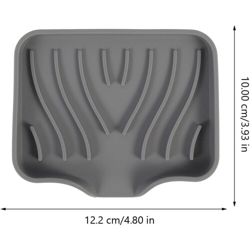 2er-Pack Silikon-Seifenhalter mit Abflussdesign, erhöhte Seifenschale, Multifunktionstablett 1
