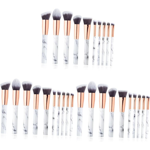 30-teiliges tragbares Kosmetik-Make-up-Set mit Marmormuster