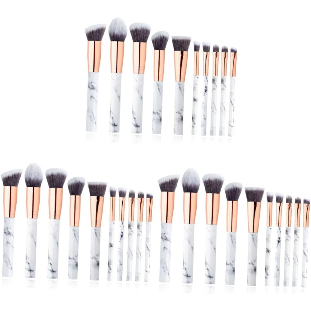 Hkhbjs 30Pcs Portable Cosmetic Makeup Set Marble Patter