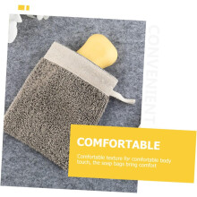 2 sacchetti in rete per sapone, porta sapone in rete per articoli da bagno, ideali per la pulizia del viso e per riporre la biancheria.