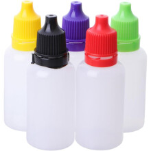 Lot de 30 flacons compte-gouttes souples pour voyage, avec bouchon.
