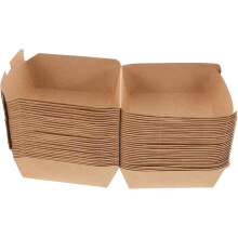 30 Stück Burgerboxen, Back- und Snackboxen, tragbar, fettabweisendes Kraftpapier, lebensmittelechte Beschichtung, für Imbissbuden und Familienfeiern