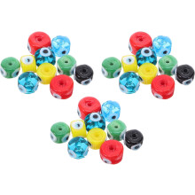 30 stk. glassperler onde øye-anheng runde perler til armbånd halskjedelaging DIY håndlaget sett