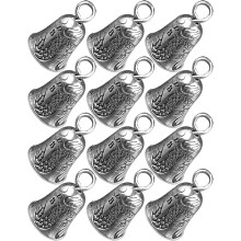 30 kleine Glöckchen aus Legierung, DIY-Glöckchen-Anhänger aus Silber für Halsketten, kreatives Basteln und Schmuckherstellung