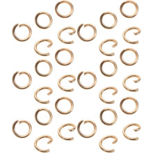 30 eslabones de cadena con anillas divididas chapadas en oro para reparación de joyería, pulseras y collares DIY.