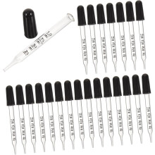 30 pipette in vetro graduate da 1 ml per oli essenziali e medicinali.