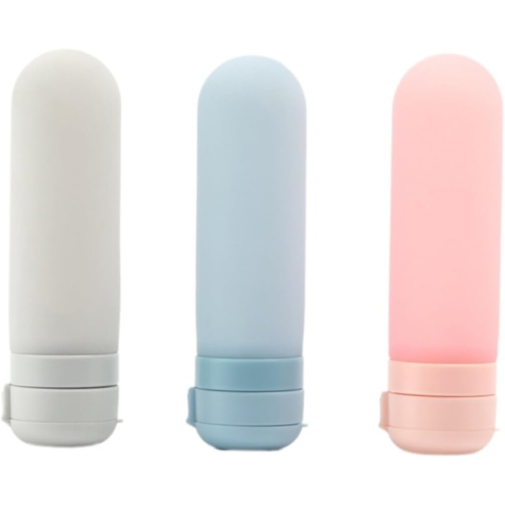 Hkhbjs 3Pcs Silicone Travel Bottles Containers For Shampoo Lotion Toiletries Portable Travel Bottle