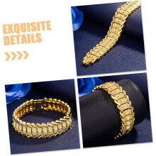 2er-Set Auto-Blumen-Armbänder für Herren, schwere Metallkettenarmbänder, stilvolle Handgelenkketten für den Alltag und besondere Anlässe