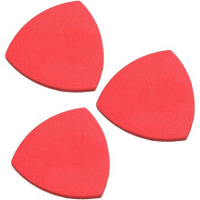 3 stuks leren gitaar- en ukelele-pickjes, gevormd, vakkundig gemaakt, comfortabel om mee te spelen, in een papieren doosje.