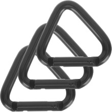 3 Stück robuste dreieckige Kletterkarabinerhaken aus Metall, kleine Karabinerhaken
