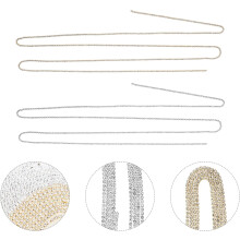 2 Stück Strassketten für Nägel, Maniküre-Schmuck, DIY-Nagelkunst-Zubehör, 1 m, Gold/Silber