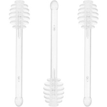 3er-Pack Honigrührstäbchen aus Glas, lebensmittelecht, einfach zu verwenden, schlichtes Design
