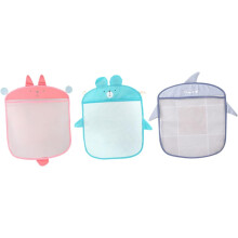 Lot de 3 sacs de rangement pour le bain de bébé et paniers de rangement muraux pour jouets de douche.