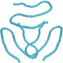 3 Strips of 210pcs Blue Crystal Glass Beads with Threadable Holes for DIY Jewelry Making and Making