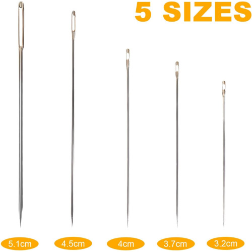 10 Stück Daumennadeleinfädler mit 30 Stück DIY-Metall-Handnähnadeln-Set 1