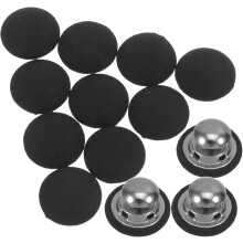 Lot de 30 boutons ronds décoratifs recouverts de tissu avec attache métallique pour casquette de baseball