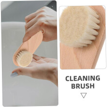 2 kpl kynsienpuhdistusharja pehmeällä harjaksella, kynsienpuhdistusharja puukahvalla, beige, pyökki
