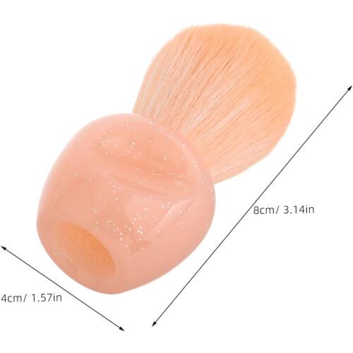 2pcs Nail Dust Brush Mini Makeup Brush for Cheeks Portable Blush Applicator 1