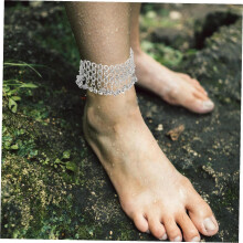 2 stuks Boho Bell Enkelbandjes Verstelbare Meerlaagse Kwastjes Voetkettingen voor Dames Sandalen Strand Dans Buikdans Statement Sieraden
